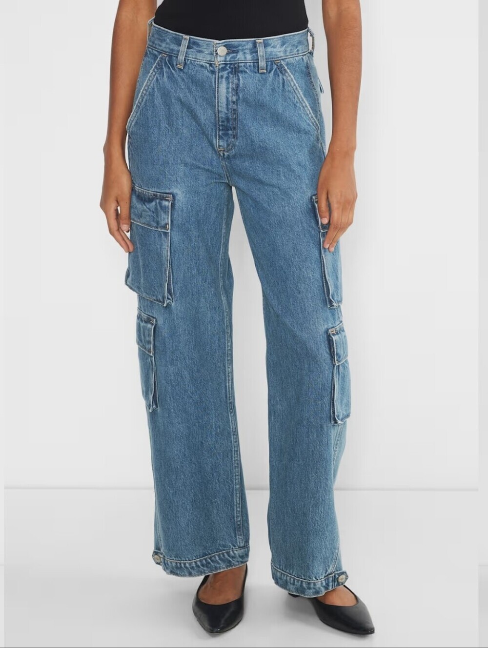 Aritzia Denim Forum ’90s Millie Hi-Rise Cargo Jeans Size 28